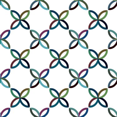 Soyut geometrik şekillerin kusursuz deseni, vektör illüstrasyonu