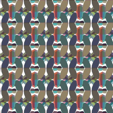 Soyut geometrik şekillerin kusursuz deseni. vektör illüstrasyonu