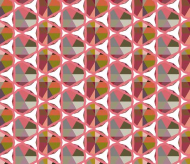 Soyut geometrik şekillerin kusursuz deseni. vektör illüstrasyonu
