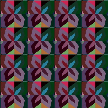 Modern geometrik vektör tasarımı, kusursuz desen çizimi