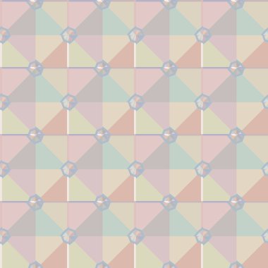 Farklı geometrik şekillere sahip kusursuz desensiz vektör çizimi