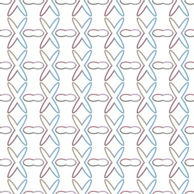 farklı geometrik şekillere sahip soyut, pürüzsüz desensiz vektör çizimi