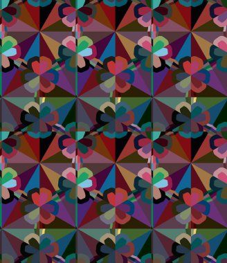 farklı geometrik şekillere sahip soyut, pürüzsüz desensiz vektör çizimi