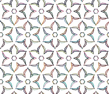 Modern geometrik vektör tasarımı, kusursuz desen çizimi