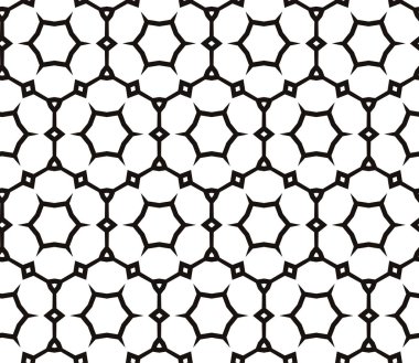 farklı geometrik şekillere sahip soyut, pürüzsüz desensiz vektör çizimi