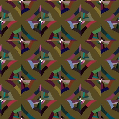 farklı geometrik şekillere sahip soyut, pürüzsüz desensiz vektör çizimi