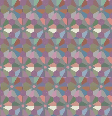 farklı geometrik şekillere sahip soyut, pürüzsüz desensiz vektör çizimi