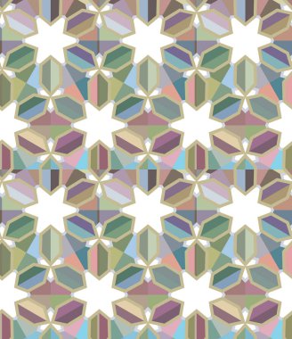 Soyut geometrik şekilli kusursuz desen