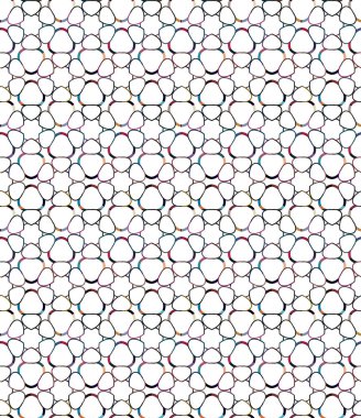 farklı geometrik şekillere sahip soyut, pürüzsüz desensiz vektör çizimi