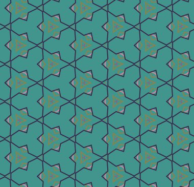 Soyut geometrik dikişsiz desen. Duvar kağıtları, arkaplanlar, yüzey dokuları için vektör çizimi 