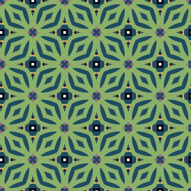 Geometrik süslemeli vektör deseni. Kusursuz tasarım dokusu.