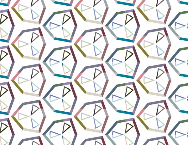 Sømløst Mønster Med Geometrisk Formdimensjonering – stockvektor