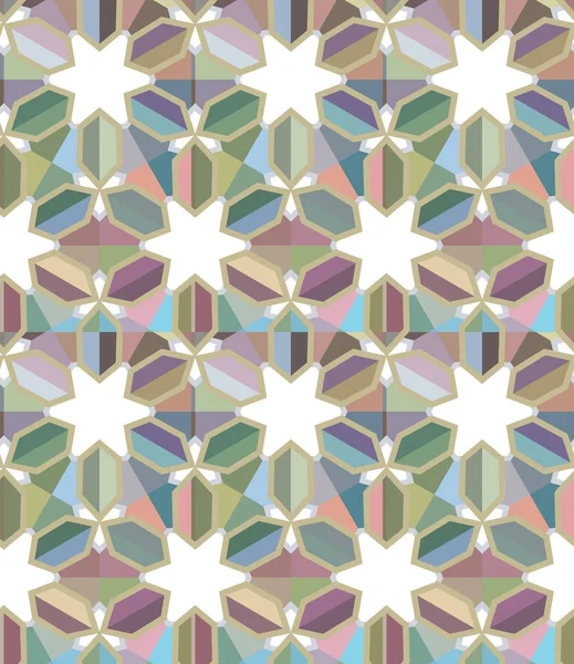 Naadloos Patroon Met Abstracte Geometrische Vormen — Stockvector