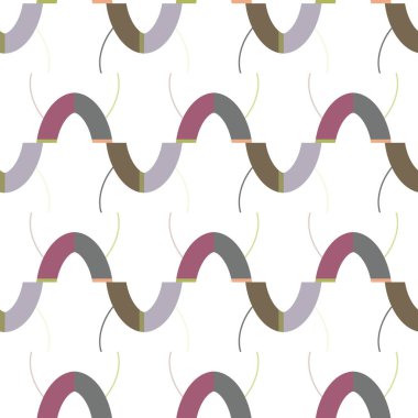 farklı geometrik şekillere sahip soyut, pürüzsüz desensiz vektör çizimi