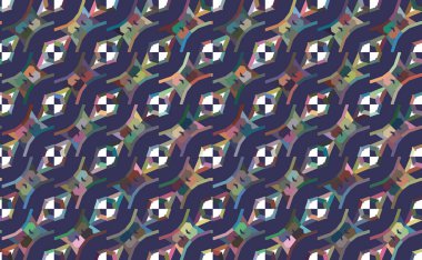 Geometrik süslemeli vektör deseni. Kusursuz tasarım dokusu. 