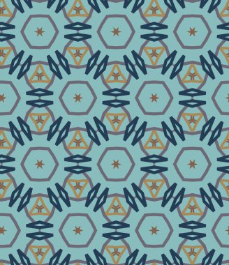 Geometrik süslemeli vektör deseni. Kusursuz tasarım dokusu.