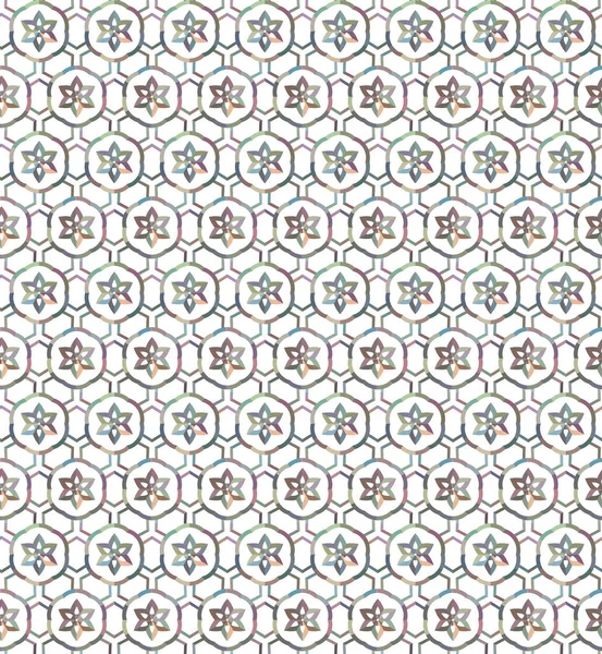 幾何学的形状の異なる抽象的なシームレスなパターンベクトル図 — ストックベクタ