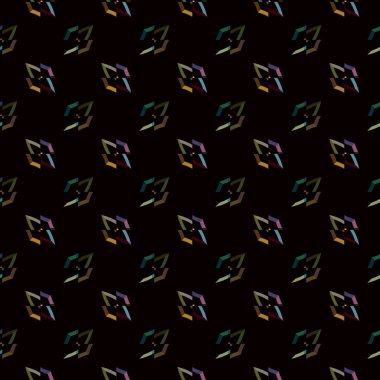 farklı geometrik şekillere sahip soyut, pürüzsüz desensiz vektör çizimi