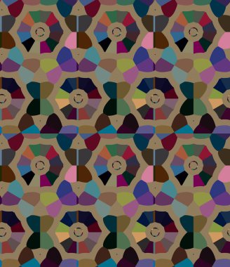 Geometrik süslemeli vektör deseni. Kusursuz tasarım dokusu. 