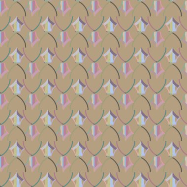 Modern geometrik vektör tasarımı, kusursuz desen çizimi