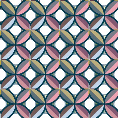 Soyut geometrik dikişsiz desen. Duvar kağıtları, arkaplan, yüzey dokuları için vektör çizimi 