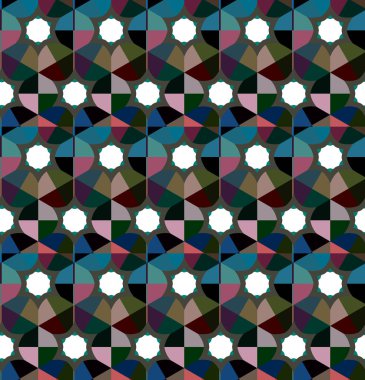 geometrik şekil tasarımlı kusursuz desen