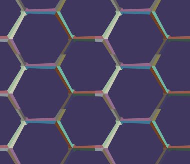 Renkli şekilli soyut geometrik desen