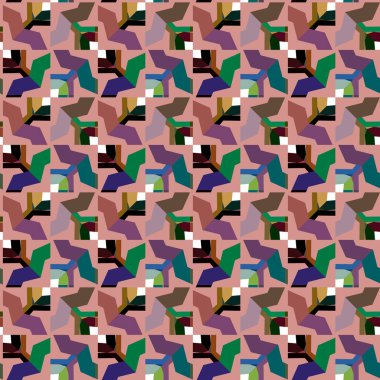 Modern geometrik vektör tasarımı, kusursuz desen çizimi