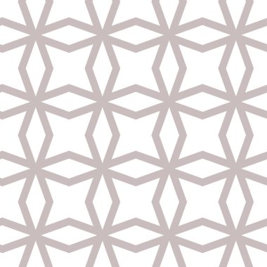 Kusursuz Renksiz Basit Geometrik Tekrarlayan Döşeme Kalıbı. Vektör İllüstrasyonu.