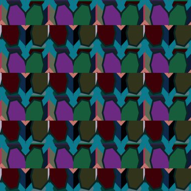 Soyut geometrik dikişsiz desen. Duvar kağıtları, arkaplan, yüzey dokuları için vektör çizimi 