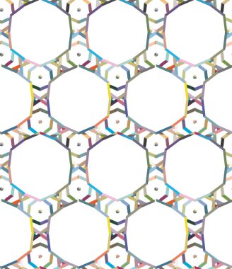 farklı geometrik şekillere sahip soyut, pürüzsüz desensiz vektör çizimi