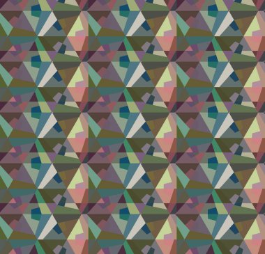 farklı geometrik şekillere sahip soyut, pürüzsüz desensiz vektör çizimi