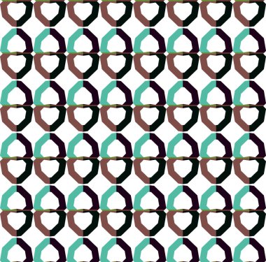 farklı geometrik şekillere sahip vektörsüz desen