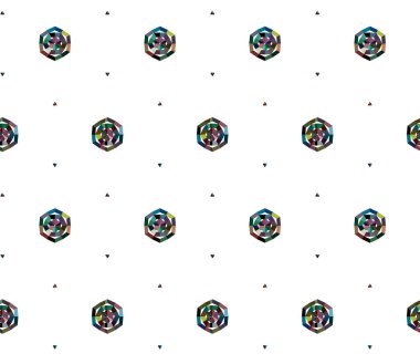 farklı geometrik şekillere sahip soyut, pürüzsüz desensiz vektör çizimi