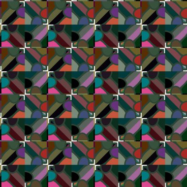 Soyut geometrik dikişsiz desen. Duvar kağıtları, arkaplan, yüzey dokuları için vektör çizimi 