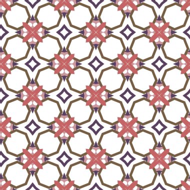 farklı geometrik şekillere sahip soyut, pürüzsüz desensiz vektör çizimi