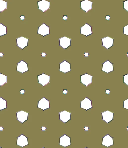 Abstrakte Nahtlose Mustervektorabbildung Mit Unterschiedlichen Geometrischen Formen — Stockvektor