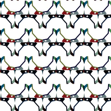farklı geometrik şekillere sahip soyut, pürüzsüz desensiz vektör çizimi