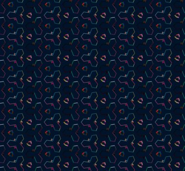 Geometrik süslemeli vektör deseni. Kusursuz tasarım dokusu.