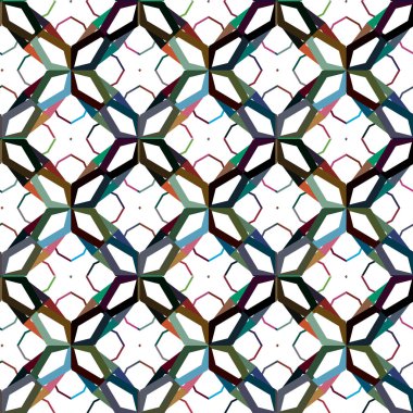 Geometrik süslemeli vektör deseni. Kusursuz tasarım dokusu.
