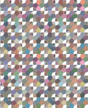 farklı geometrik şekillere sahip soyut, pürüzsüz desensiz vektör çizimi