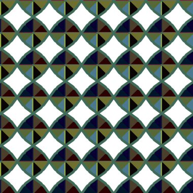 Modern geometrik vektör tasarımı, kusursuz desen çizimi