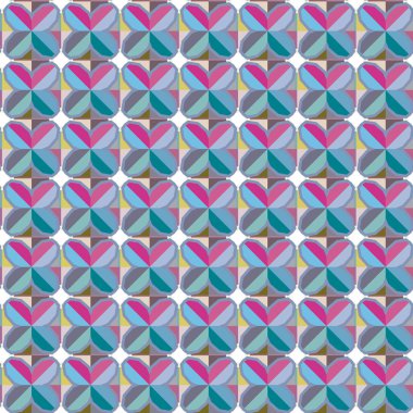 farklı geometrik şekillere sahip soyut, pürüzsüz desensiz vektör çizimi