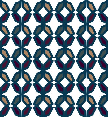 farklı geometrik şekillere sahip soyut, pürüzsüz desensiz vektör çizimi