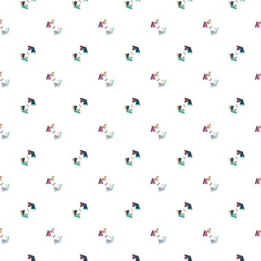 geometrik şekil tasarımlı kusursuz desen