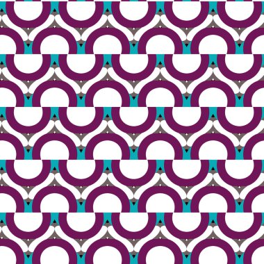 Soyut geometrik dikişsiz desen. Duvar kağıtları, arkaplanlar, yüzey dokuları için vektör çizimi 