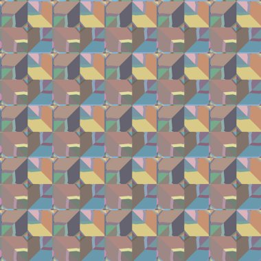 Modern geometrik vektör tasarımı, kusursuz desen çizimi