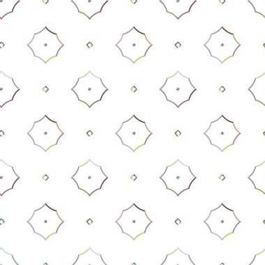 farklı geometrik şekillere sahip soyut, pürüzsüz desensiz vektör çizimi