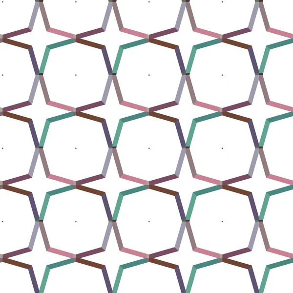 Векторный Бесшовный Рисунок Различными Геометрическими Формами — стоковый вектор