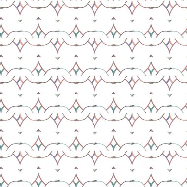 Geometrik süslemeli vektör deseni. Kusursuz tasarım dokusu.
